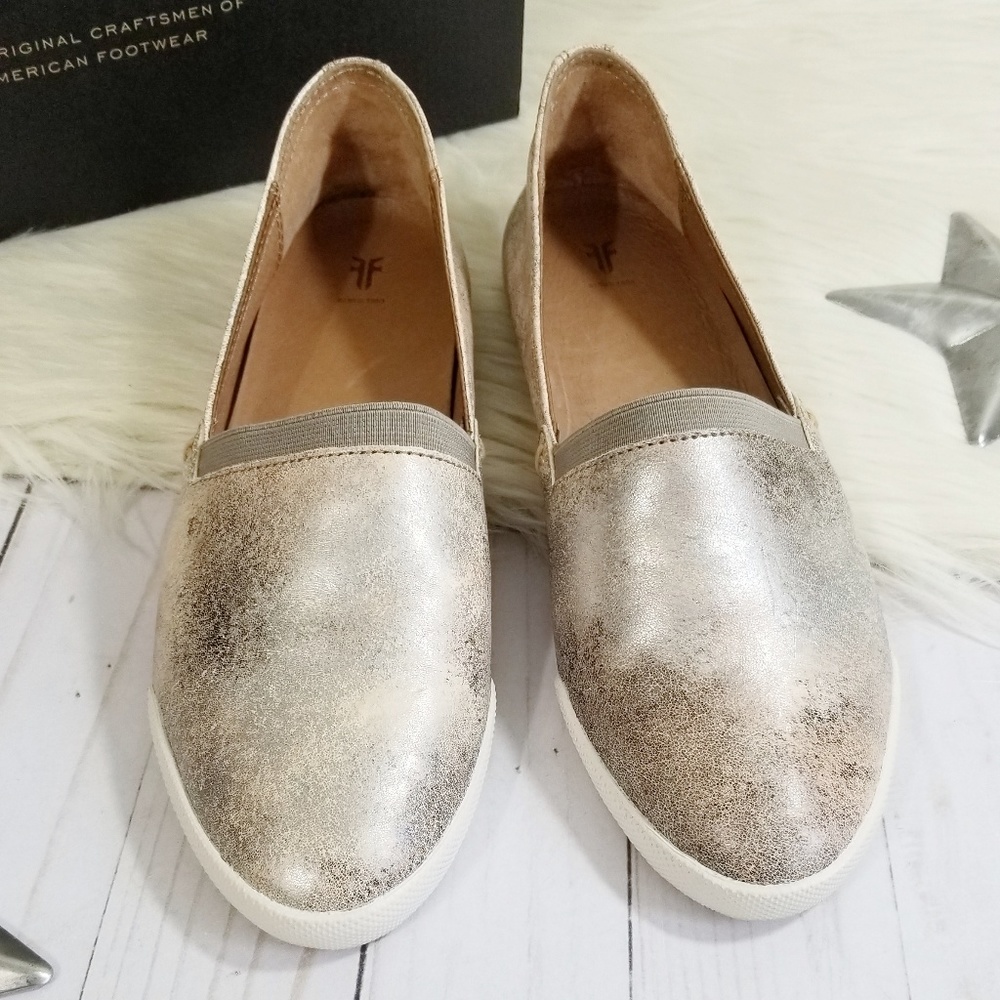 Frye Melanie slip on sneakers metallic moonlight - Picture 3 of 7
